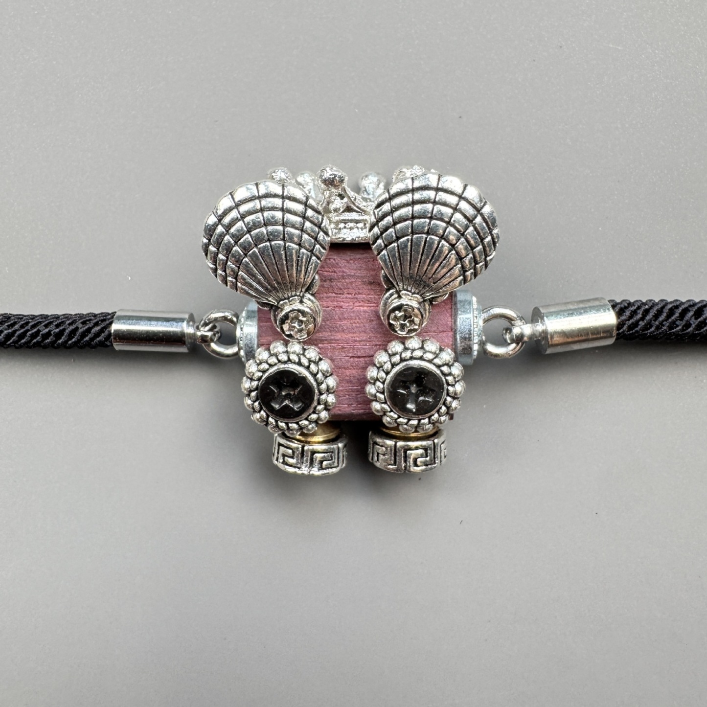 Handcrafted Punk Robot Bracelet - Macrame Woven Beaded Cord, Steampunk Unisex Cuff for Men & Women | Edgy Boho Accessory