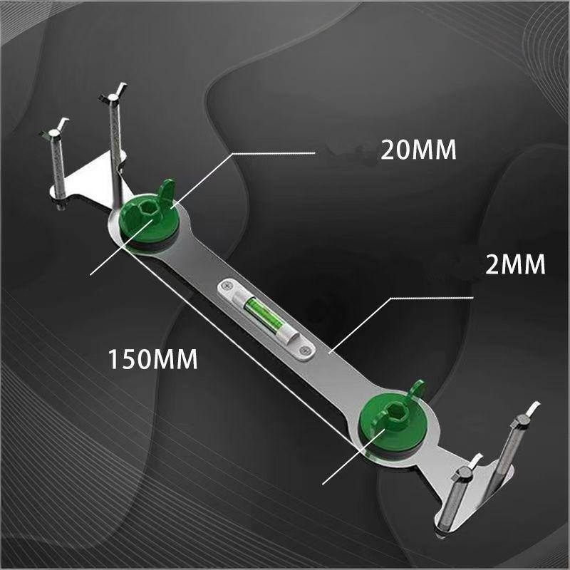 2mm Stainless Steel Shower Mixer Valve Installer – Adjustable Cold & Hot Water Pipe Leveling Tool with Precision Scale