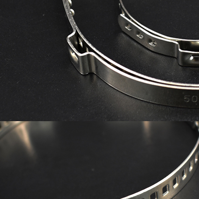 Heavy Duty 304 Stainless Steel Hose Clamp – Multi-Hole Adjustable CV Joint Boot & Power Steering Repair Clamp (25-50mm & 50-120mm)