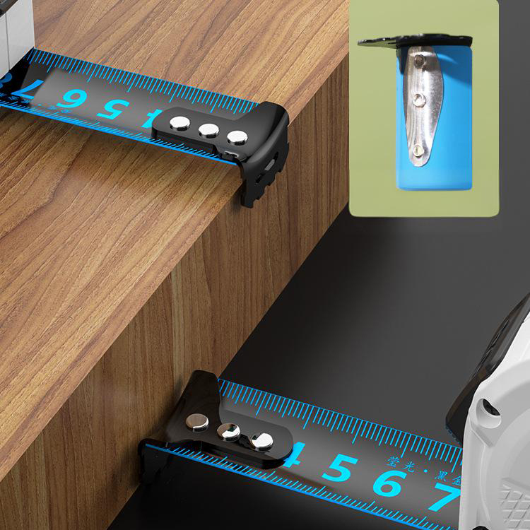 Blue Light Self-Locking Tape Measure 3m/5m/7.5m/10m - High Precision, Wear-Resistant Fluorescent Steel Ruler