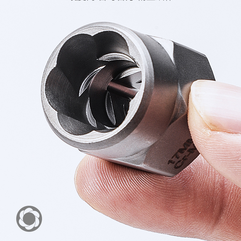 14-Piece Reverse Flute Nut Remover Socket Set | CR-MO Steel Forged | For Removing Rusted, Damaged, Stripped & Painted Nuts | 3/8" Standard Drive | Electric & Manual Use