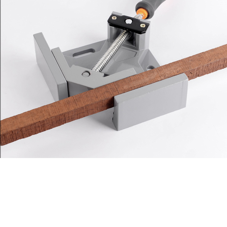 Aluminum Alloy Single-Handle/Double-Handle 90° Right Angle Corner Clamp, Quick-Grip Fixing Clamp for Wood, Glass, Aquarium Assembly, Sturdy and Durable