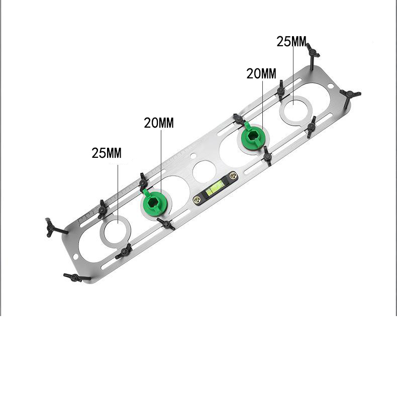 2mm Stainless Steel Shower Mixer Valve Installer – Adjustable Cold & Hot Water Pipe Leveling Tool with Precision Scale