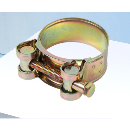 Heavy Duty Hose Clamp - Reinforced European Style Pipe Clip, Corrosion Resistant Galvanized Carbon Steel, for PVC Pipe & Hose Fixing