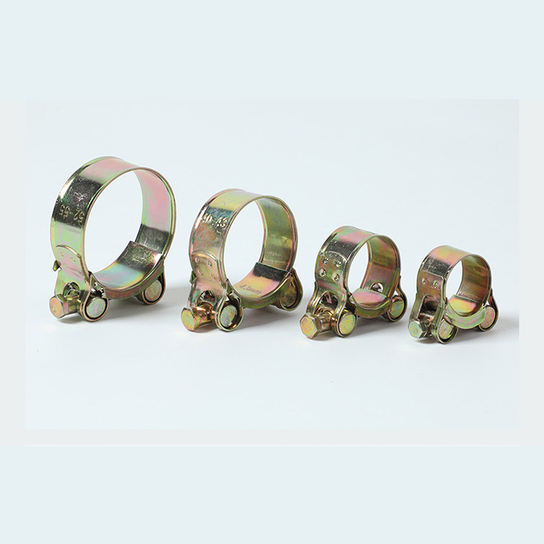 Heavy Duty Hose Clamp - Reinforced European Style Pipe Clip, Corrosion Resistant Galvanized Carbon Steel, for PVC Pipe & Hose Fixing