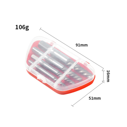 Chromium Vanadium Steel Screw Extractor Set - Left-Handed Spiral Fluted Design for Broken & Stripped Screws (Coarse & Fine Threads, 1-21mm)