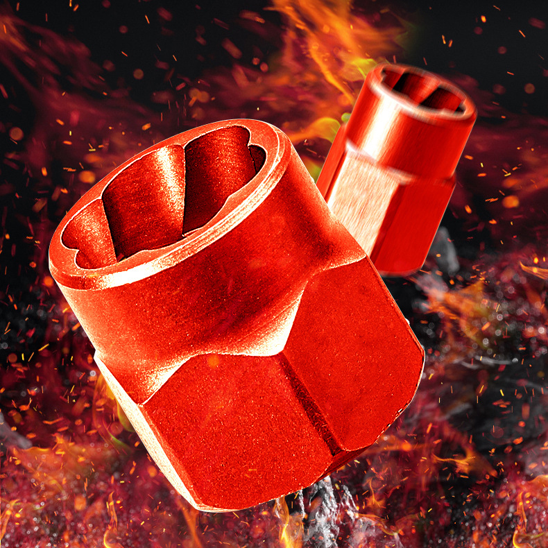 14-Piece Reverse Flute Nut Remover Socket Set | CR-MO Steel Forged | For Removing Rusted, Damaged, Stripped & Painted Nuts | 3/8" Standard Drive | Electric & Manual Use