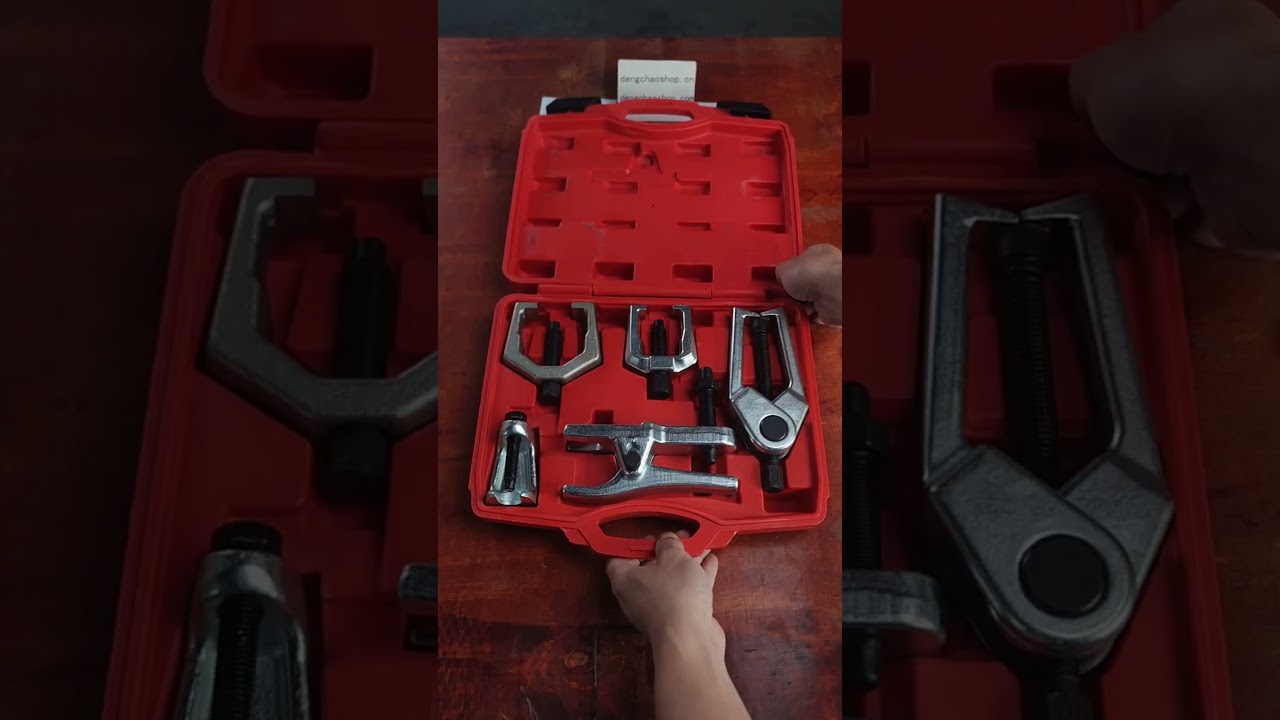 5-Piece Ball Joint Puller Set - Steering Tie Rod & Control Arm Removal Tool Kit, Durable Forged Steel Design for Auto Repair, DIY, and Workshops