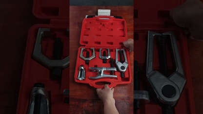 5-Piece Ball Joint Puller Set - Steering Tie Rod & Control Arm Removal Tool Kit, Durable Forged Steel Design for Auto Repair, DIY, and Workshops