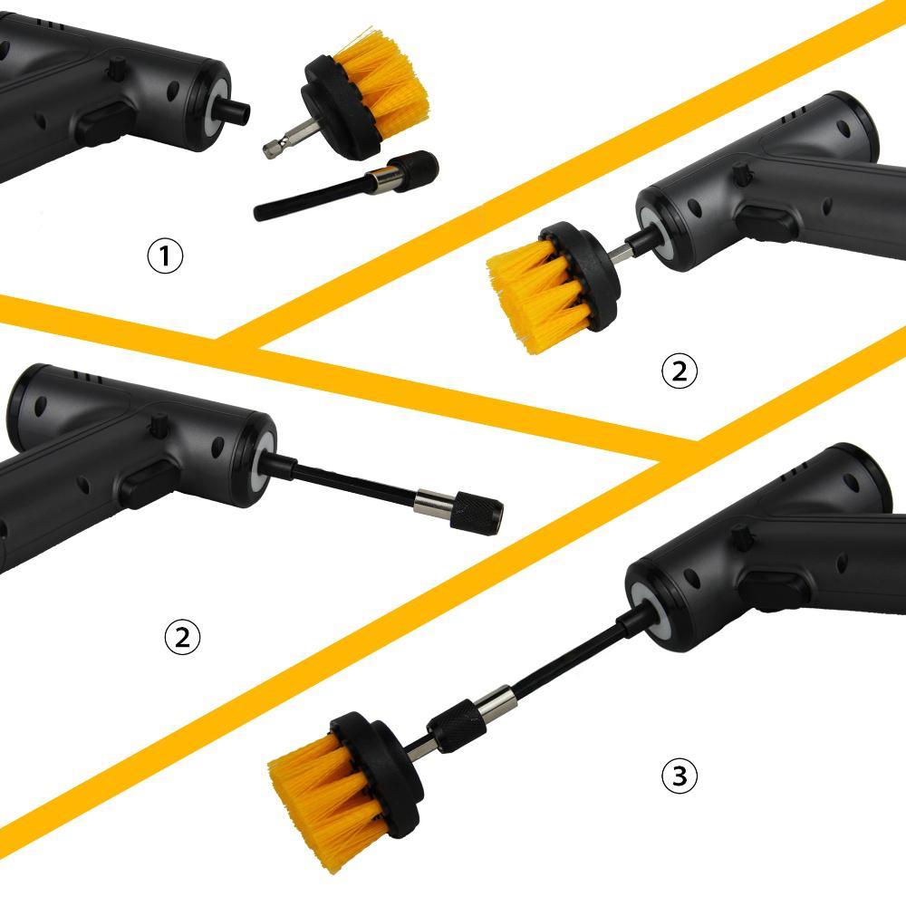 Drill Brush Power Scrubber Kit - Clean Kitchen, Bathroom, Car & More!