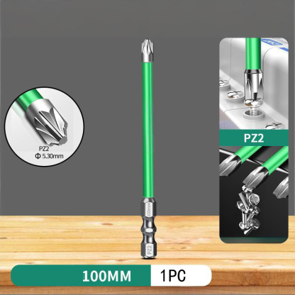 PZ (Pozidriv) Magnetic Screwdriver Bits for Electricians - Anti-Slip, Rust-Resistant, High-Torque Electric Screwdriver Tool for Switches, Sockets & Circuit Breakers