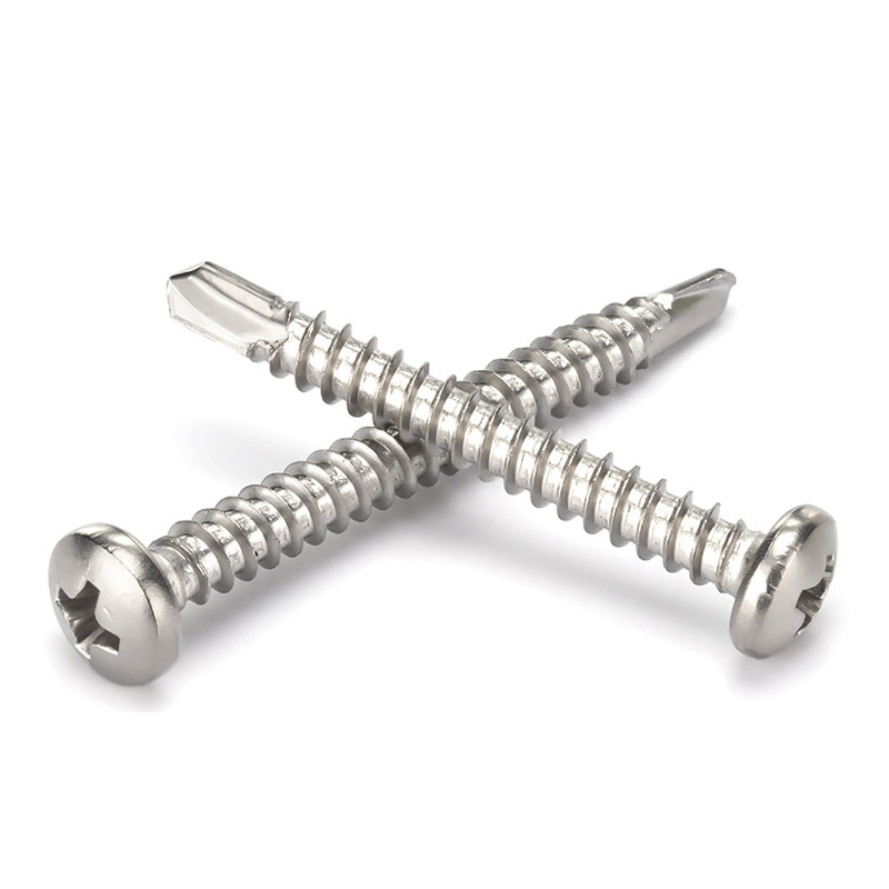 410 Stainless Steel Cross Round Head Self-Drilling Screws (Self-Tapping & Self-Drilling Teardrop Thread Screws) – Fully Hardened Fasteners, Full Specifications from M2.9 to M6.3