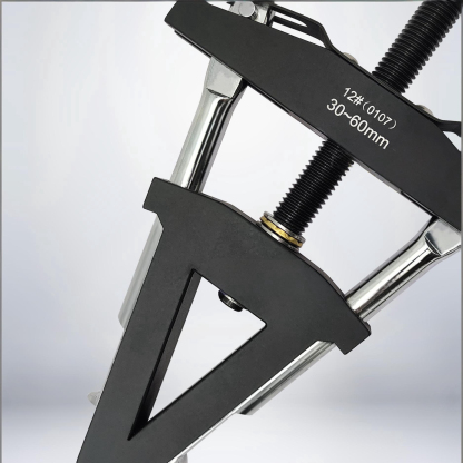 Motorcycle Steering Stem Bearing Cup Puller Set 12# 30-60mm - Triple Expanding Jaw Tool with Slide Hammer for Tapered Roller Bearing Race Removal - Heavy-Duty Chromoly Claw (for 2-Wheeler Repair)