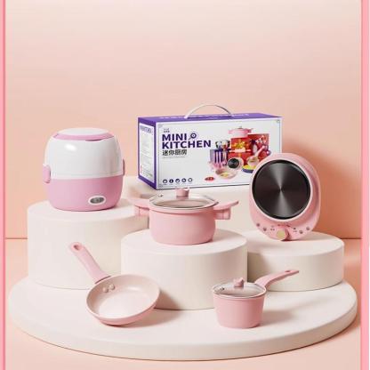 Mini kitchen, complete set, can actually cook meals.