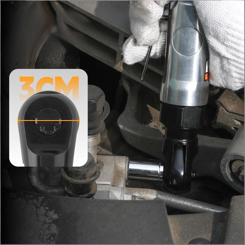 STEELMASTER Compact Air Ratchet Wrench - Ultra-Light (500g/520g), for Tight Spaces, 1/4" & 3/8" Square Drive