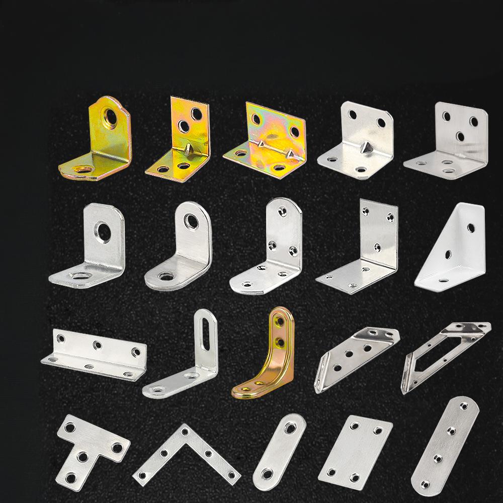 Stainless Steel Corner Bracket, 90-Degree Right Angle Connector, Reinforced L-Shaped Metal Corner Fixing Brace