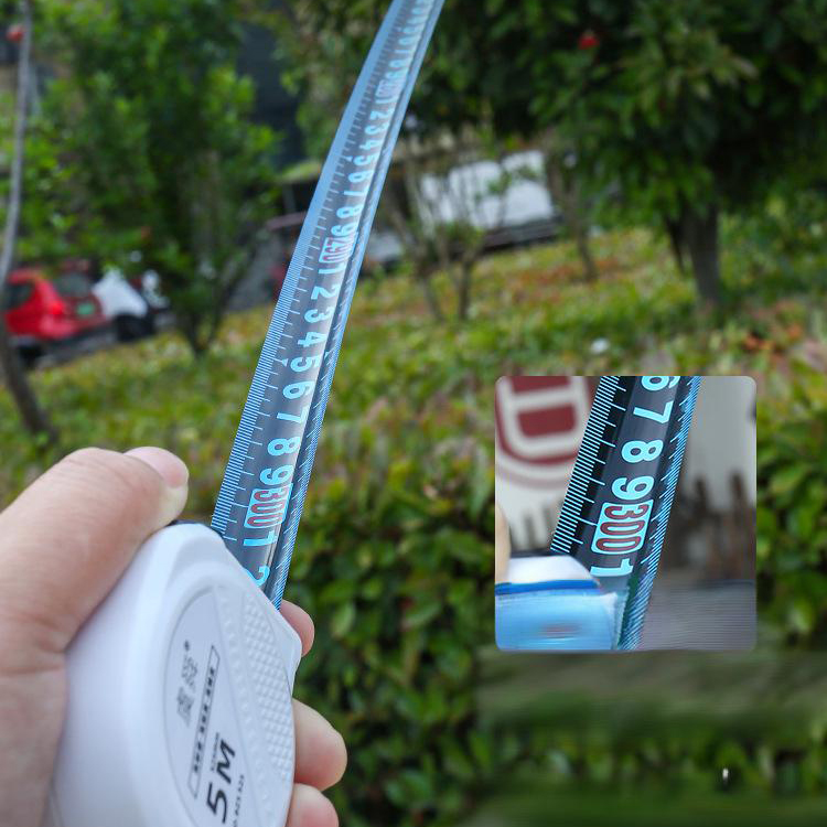 Blue Light Self-Locking Tape Measure 3m/5m/7.5m/10m - High Precision, Wear-Resistant Fluorescent Steel Ruler