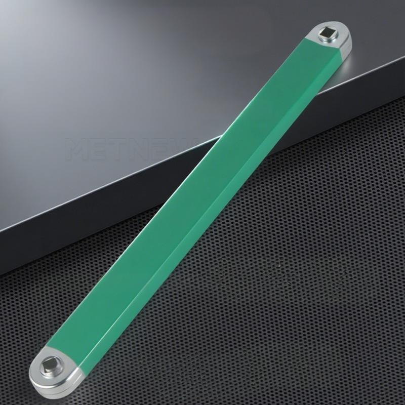 Dual-Head Ratcheting Extension Wrench – Adjustable Metal Universal Wrench for Tight Spaces with 2-Way Ratchet & 4 Adapters