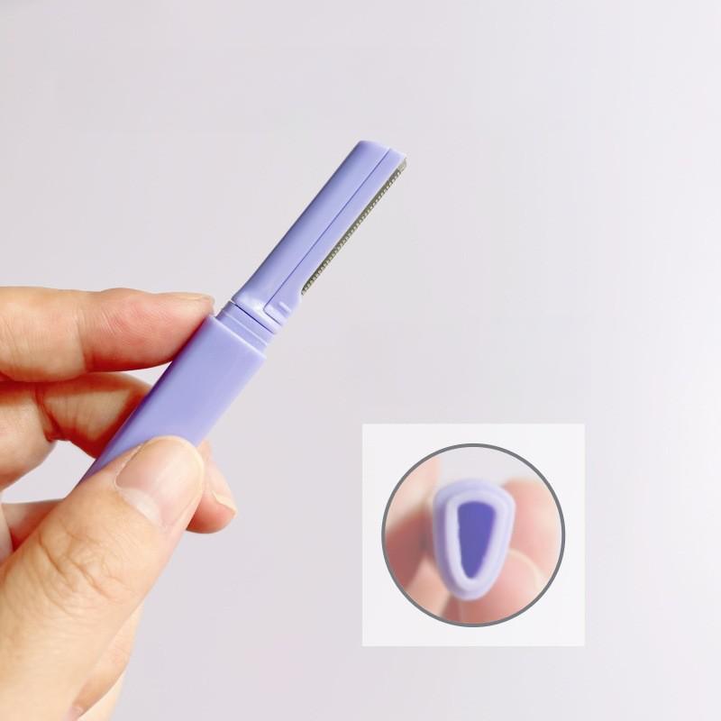 Dual-End Eyebrow Razor with Safety Guard - Precision & Painless Hair Removal