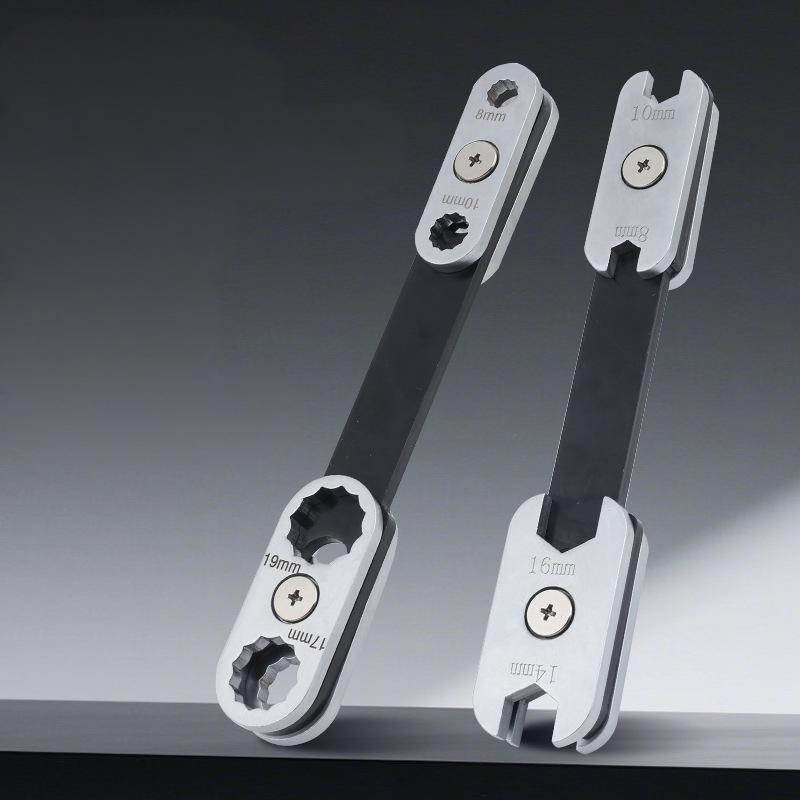 360° Swivel 8-in-1 Adjustable Wrench | Combination Box & Open End | Carbon Steel Forged | For Automotive Repair & Maintenance