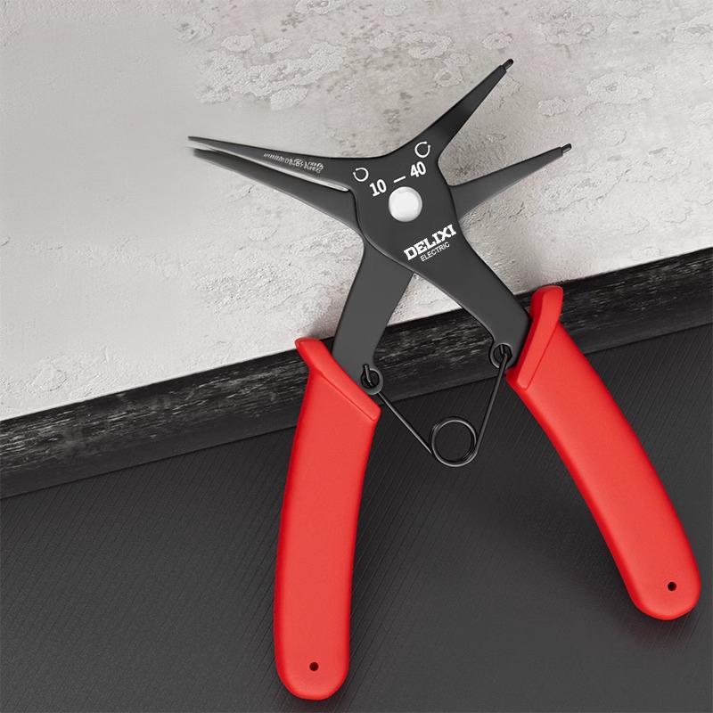 2-in-1 Snap Ring Pliers - Internal & External Retaining Circlip Pliers | 140mm High Carbon Steel | Non-Slip Tip | No Needle Change | Industrial Grade