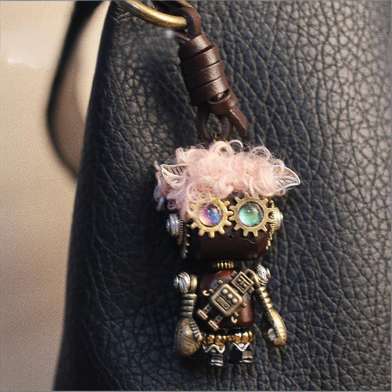 Handmade Steampunk Little Prince Keychain - Vintage DIY Accessory, Antique Style Couples Gift Set with Gift Box for Birthday, Anniversary