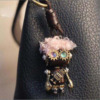 Handmade Steampunk Little Prince Keychain - Vintage DIY Accessory, Antique Style Couples Gift Set with Gift Box for Birthday, Anniversary