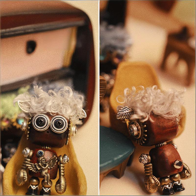 Handmade Steampunk Little Prince Keychain - Vintage DIY Accessory, Antique Style Couples Gift Set with Gift Box for Birthday, Anniversary