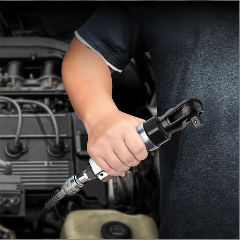 STEELMASTER Compact Air Ratchet Wrench - Ultra-Light (500g/520g), for Tight Spaces, 1/4" & 3/8" Square Drive