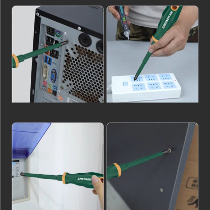 Professional Electrician Insulated Screwdriver Set - Cross & Slotted High Voltage Resistant Strong Magnetic CR-V Chrome Vanadium Steel Screwdrivers for Home & DIY Repair Tools