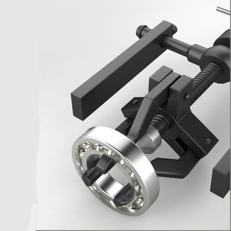 Internal Bearing Three-Jaw Puller - Self-Tightening & Anti-Drop Design, Chrome Vanadium Steel Forged, High-Strength Slide Hammer - Ideal for Inner Bore Bearing Removal in Mechanical and Automotive Repair