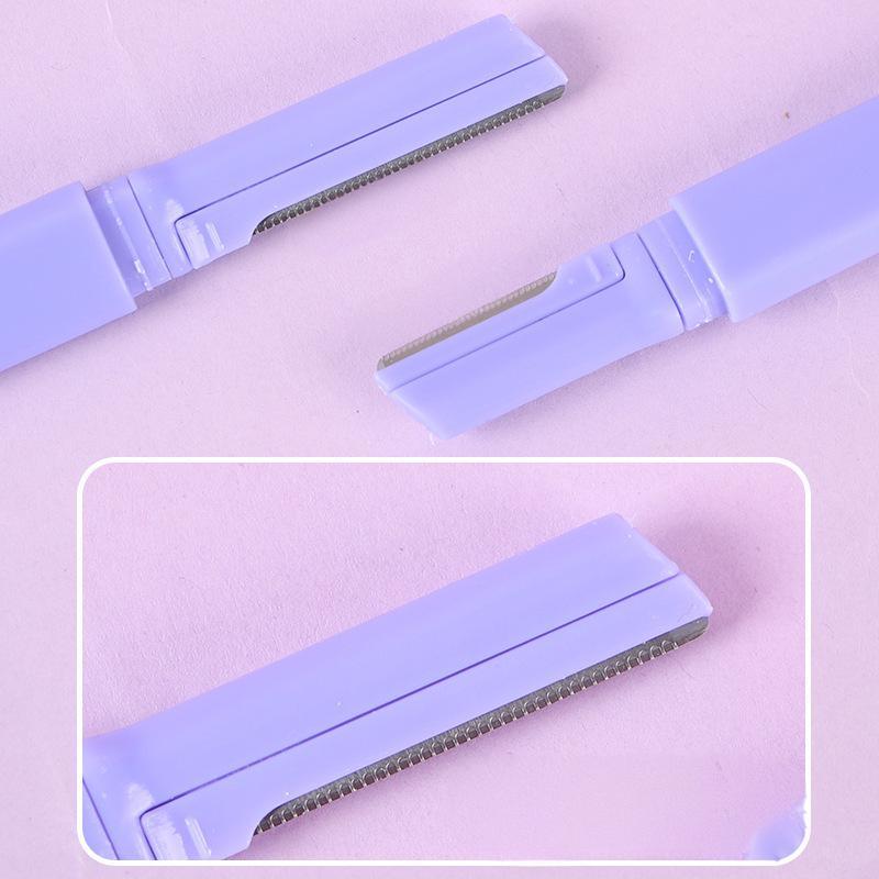 Dual-End Eyebrow Razor with Safety Guard - Precision & Painless Hair Removal
