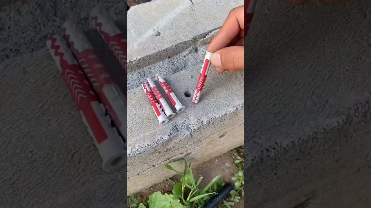 Nylon Dual-Color Triple Expansion Anchor – Heavy-Duty Hollow Brick / Foam Brick / Aerated Brick Anchor with 3-Stage Expansion Tube for TV Mounts & Wall Cabinets