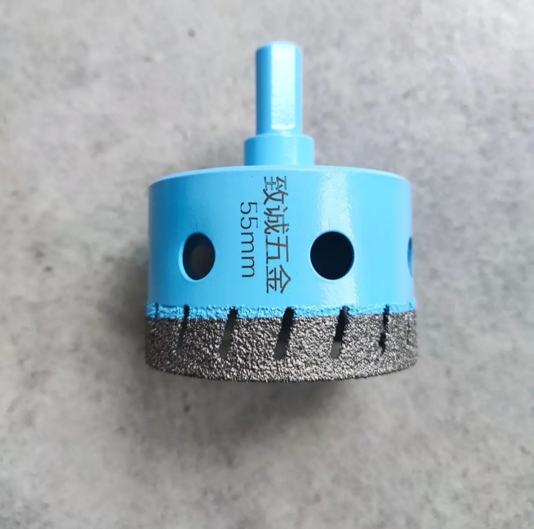 Angle Grinder Dry Drill Hole Cutter - Diamond Grit, No Water Needed, for Tile, Porcelain, Marble, Granite & Glass