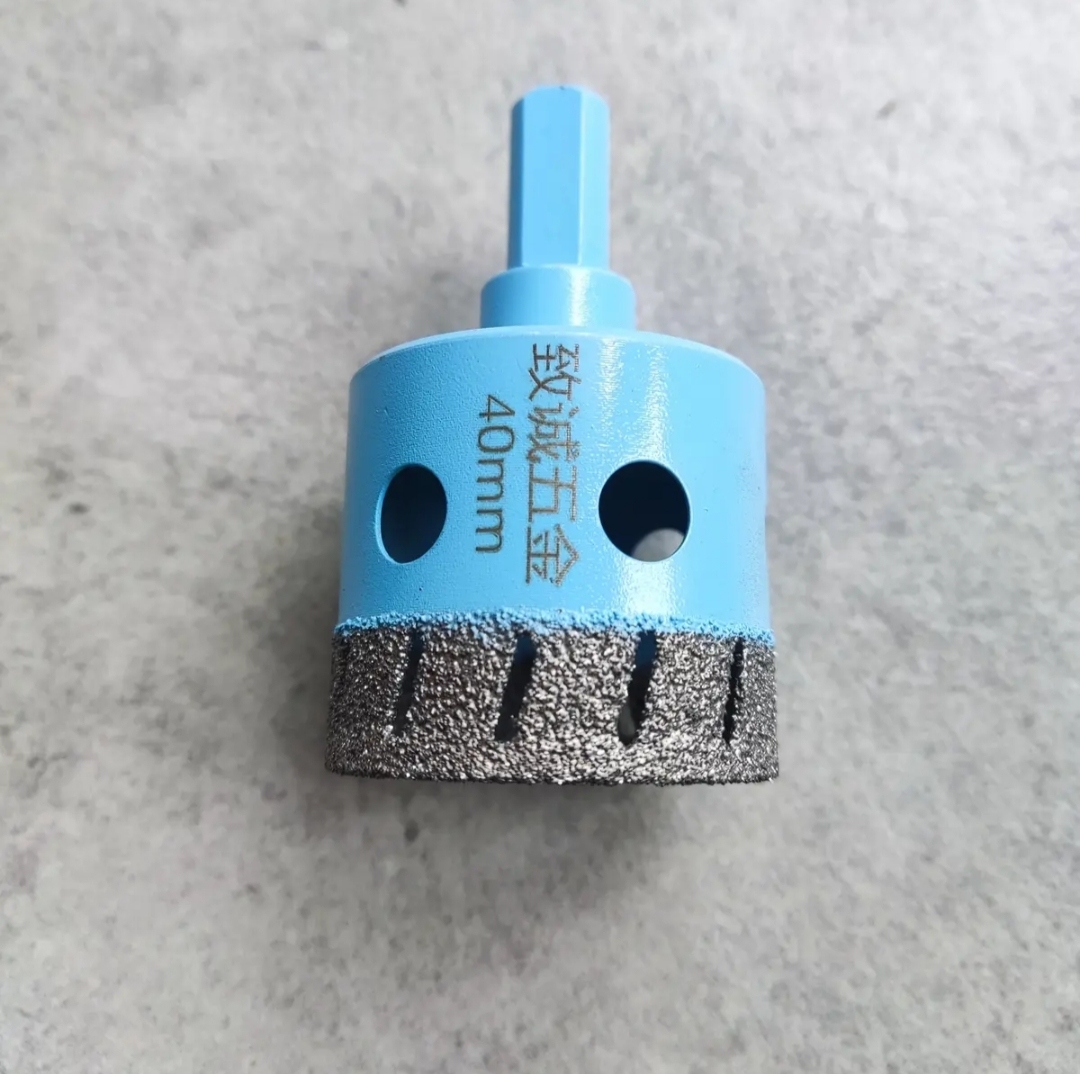 Angle Grinder Dry Drill Hole Cutter - Diamond Grit, No Water Needed, for Tile, Porcelain, Marble, Granite & Glass