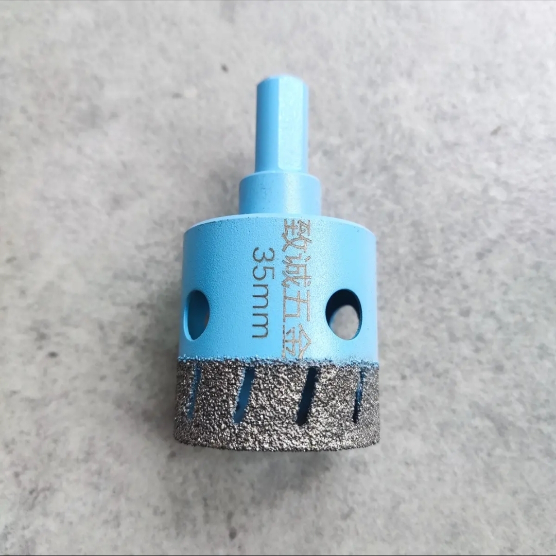 Angle Grinder Dry Drill Hole Cutter - Diamond Grit, No Water Needed, for Tile, Porcelain, Marble, Granite & Glass
