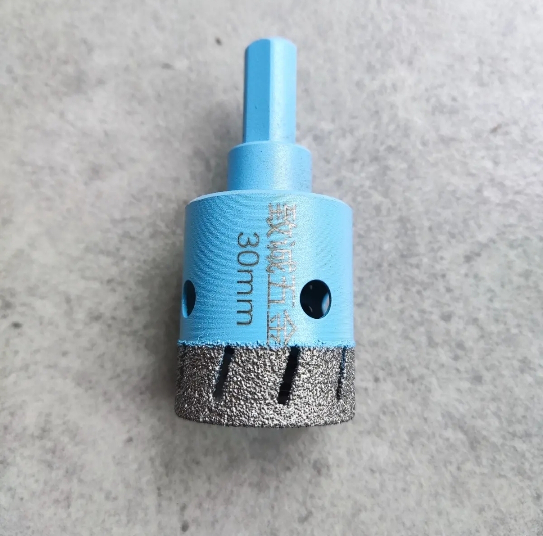 Angle Grinder Dry Drill Hole Cutter - Diamond Grit, No Water Needed, for Tile, Porcelain, Marble, Granite & Glass