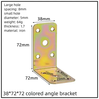 Stainless Steel Corner Bracket, 90-Degree Right Angle Connector, Reinforced L-Shaped Metal Corner Fixing Brace