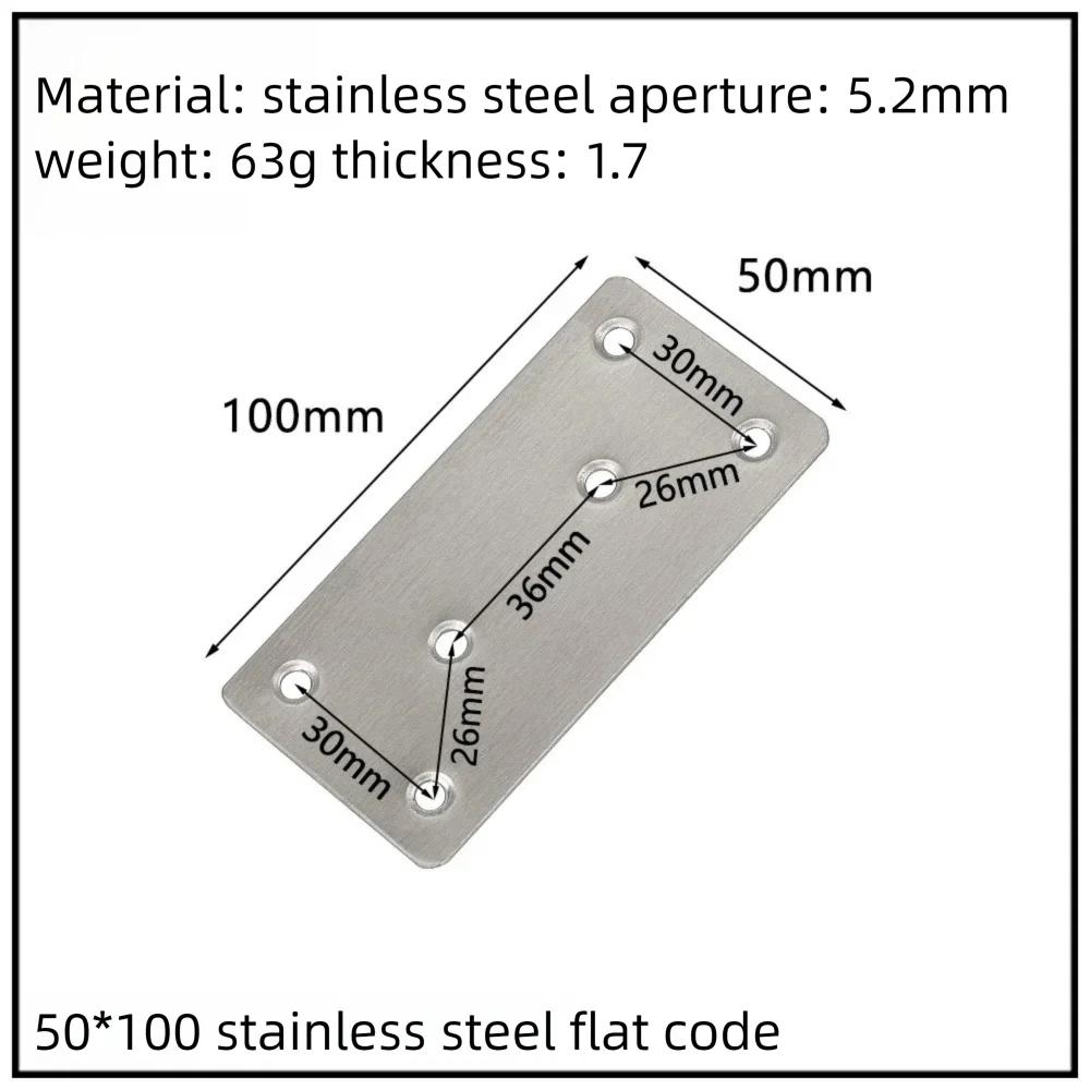 Stainless Steel Corner Bracket, 90-Degree Right Angle Connector, Reinforced L-Shaped Metal Corner Fixing Brace