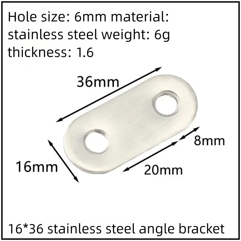 Stainless Steel Corner Bracket, 90-Degree Right Angle Connector, Reinforced L-Shaped Metal Corner Fixing Brace