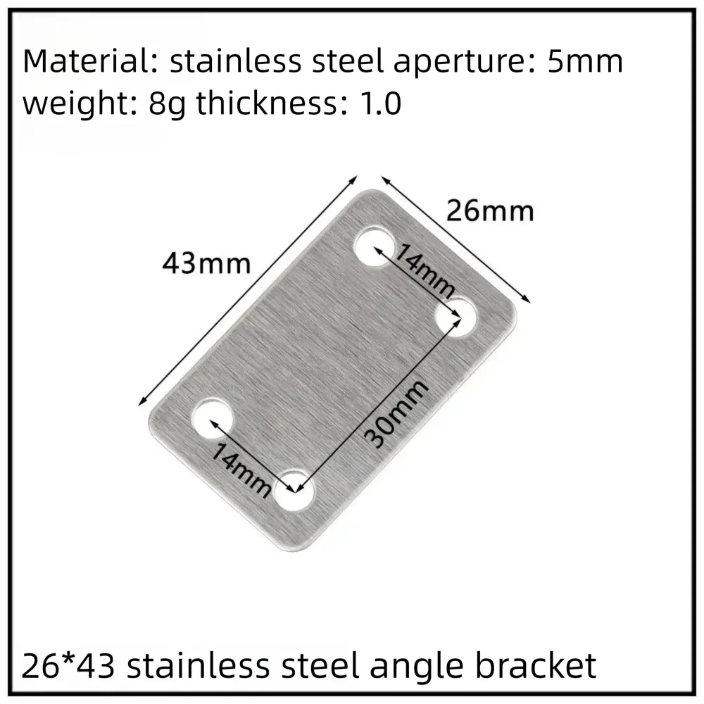 Stainless Steel Corner Bracket, 90-Degree Right Angle Connector, Reinforced L-Shaped Metal Corner Fixing Brace