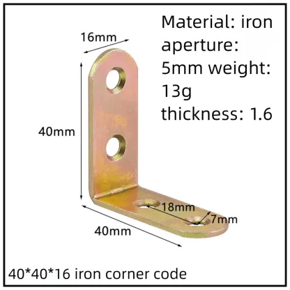Stainless Steel Corner Bracket, 90-Degree Right Angle Connector, Reinforced L-Shaped Metal Corner Fixing Brace