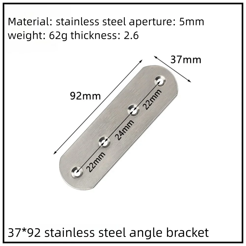 Stainless Steel Corner Bracket, 90-Degree Right Angle Connector, Reinforced L-Shaped Metal Corner Fixing Brace
