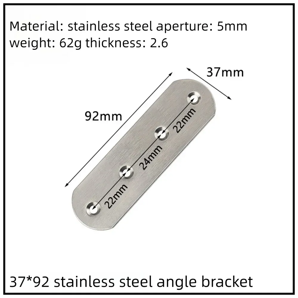 Stainless Steel Corner Bracket, 90-Degree Right Angle Connector, Reinforced L-Shaped Metal Corner Fixing Brace