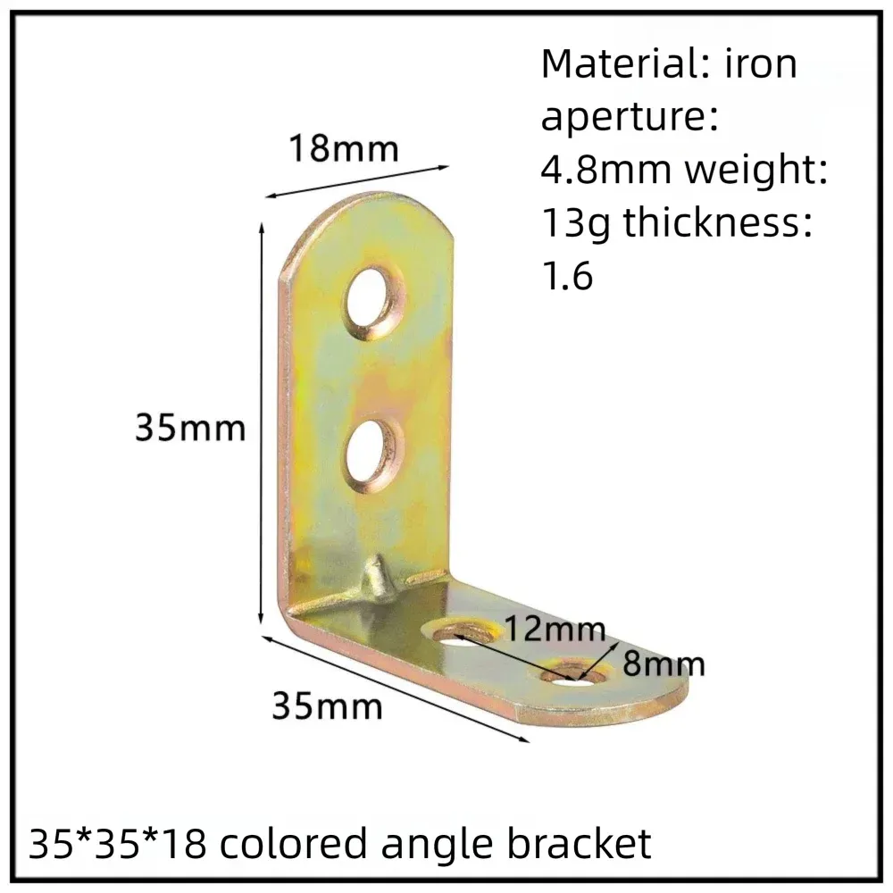 Stainless Steel Corner Bracket, 90-Degree Right Angle Connector, Reinforced L-Shaped Metal Corner Fixing Brace