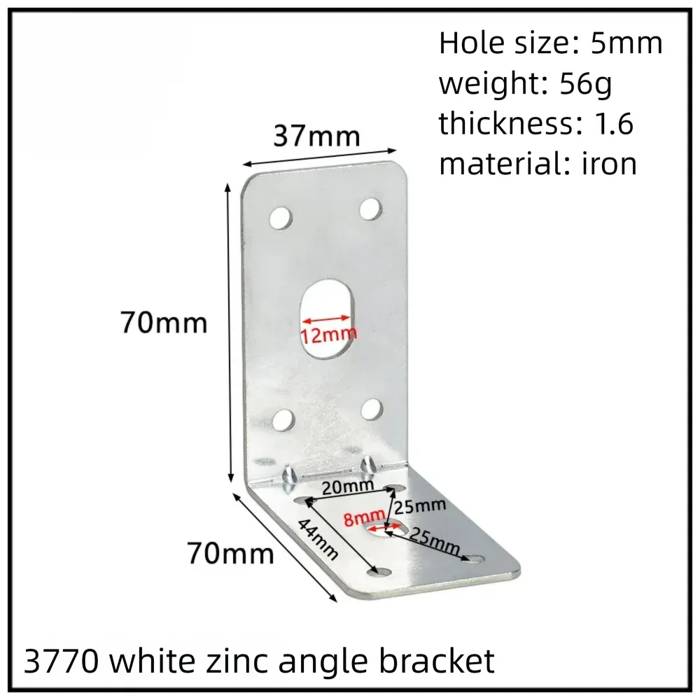 Stainless Steel Corner Bracket, 90-Degree Right Angle Connector, Reinforced L-Shaped Metal Corner Fixing Brace