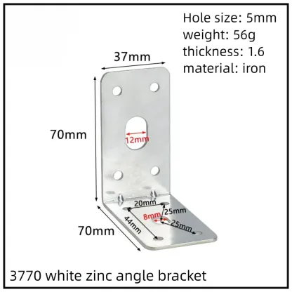 Stainless Steel Corner Bracket, 90-Degree Right Angle Connector, Reinforced L-Shaped Metal Corner Fixing Brace
