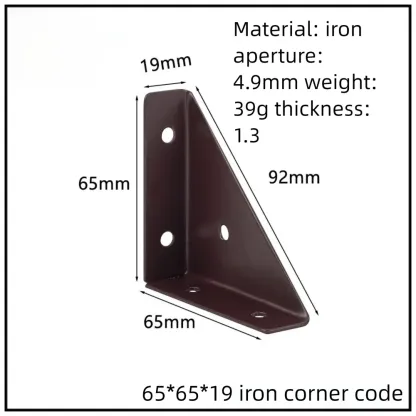 Stainless Steel Corner Bracket, 90-Degree Right Angle Connector, Reinforced L-Shaped Metal Corner Fixing Brace