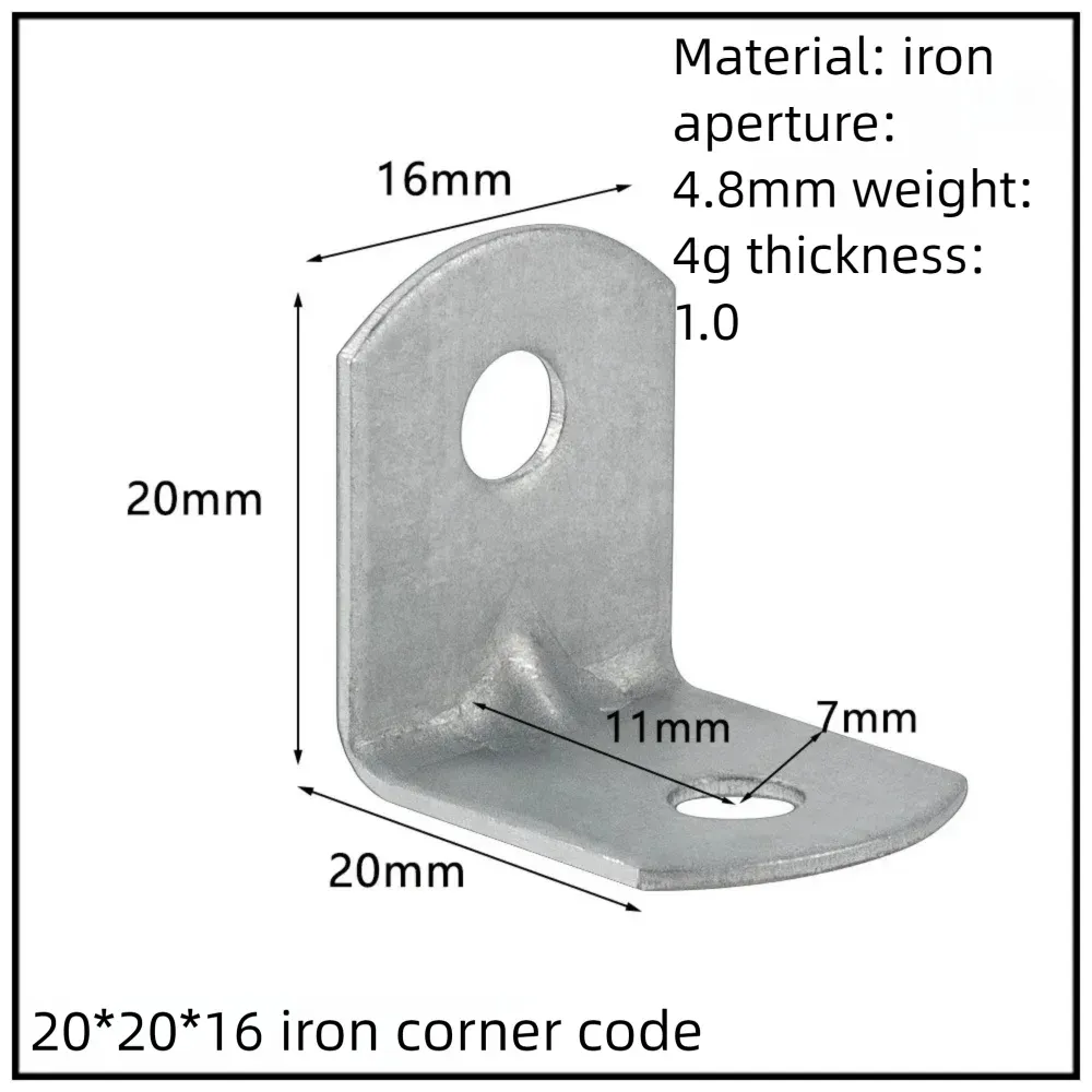 Stainless Steel Corner Bracket, 90-Degree Right Angle Connector, Reinforced L-Shaped Metal Corner Fixing Brace