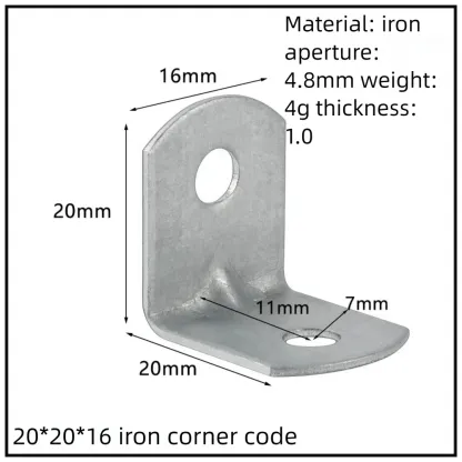 Stainless Steel Corner Bracket, 90-Degree Right Angle Connector, Reinforced L-Shaped Metal Corner Fixing Brace